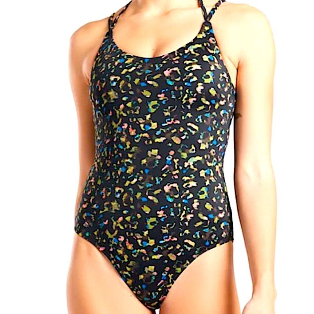 Athleta Leopard Keyhole One Piece Swimsuit